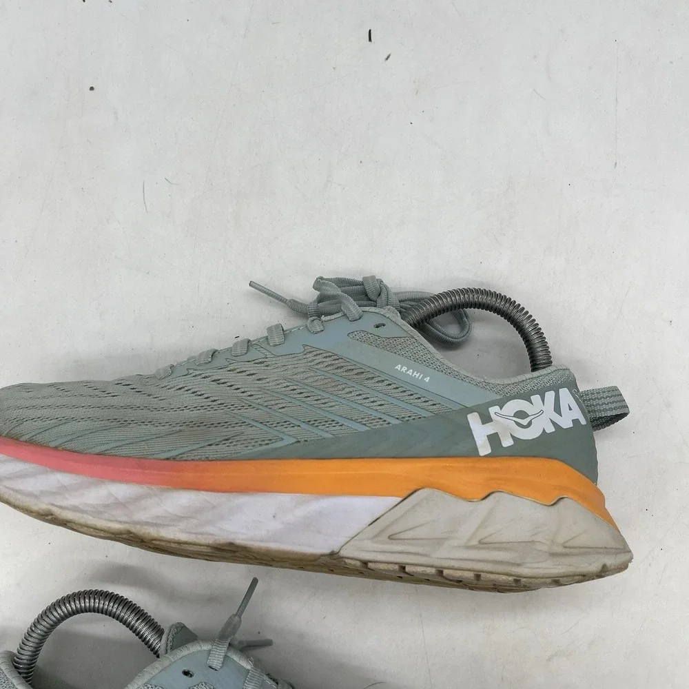 Hoka Arahi 4 Shoes Womens 7.5 Blue Green Running Sports Comfort Supportive
